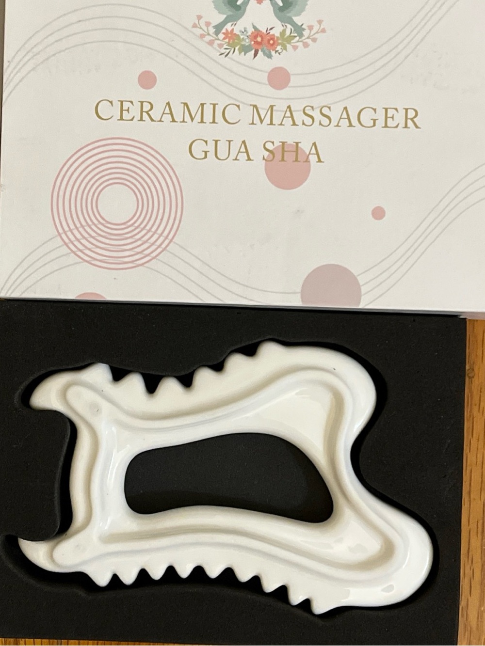 Ceramic massager Gua Sha for face and body